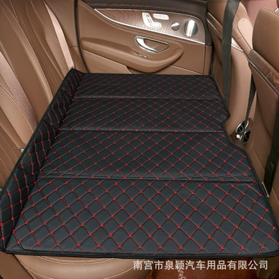 Vehicle-mounted inflatable bed Seat Cushion Car Universal Car - butterfly-pattern-black-red-line