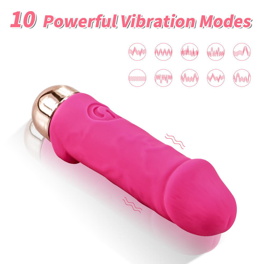 Mini Vibrator for Women, 10-Frequency Handheld ABS Massager, Purple — detail image 5