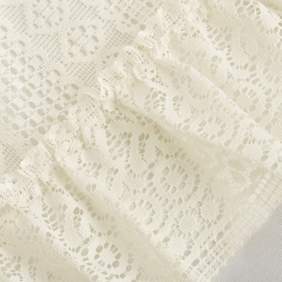 Fronteriza Herringbone de encaje de ventana Herringbone de encaje inferior barra de penetración cortina de cocina cortina cortina cortina de café TEMU