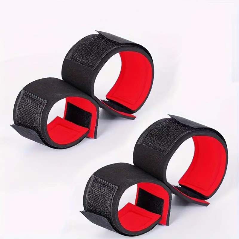 Restraint Set with Wrist and Thigh Cuffs, Red Bondage Accessories for Couples — detail image 5