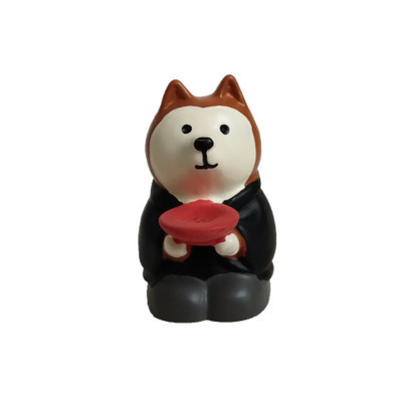 빨간 그릇 시바견