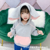 Female baby sweater 2021 Spring and autumn season Thin section girl Autumn Hooded jacket Children Long sleeve clothes Western style