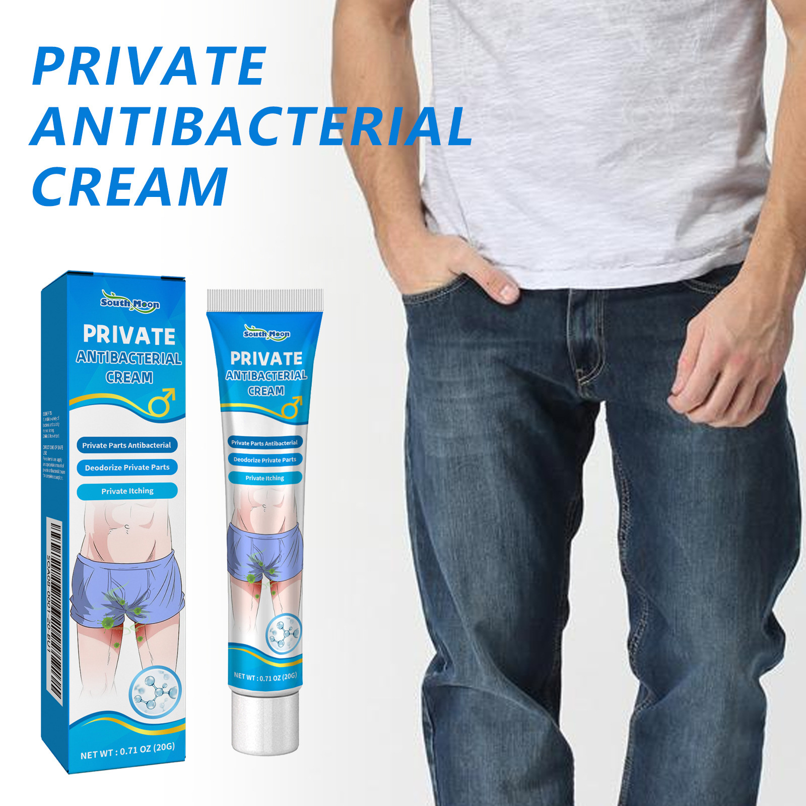 South Moon Men's Soothing Care Balm for Inner Comfort, Refreshing and Gentle Skin Daily Care Balm