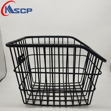 自行车后置车筐加大后用书包篮山地车娄折叠电动车筐子学生金属筐