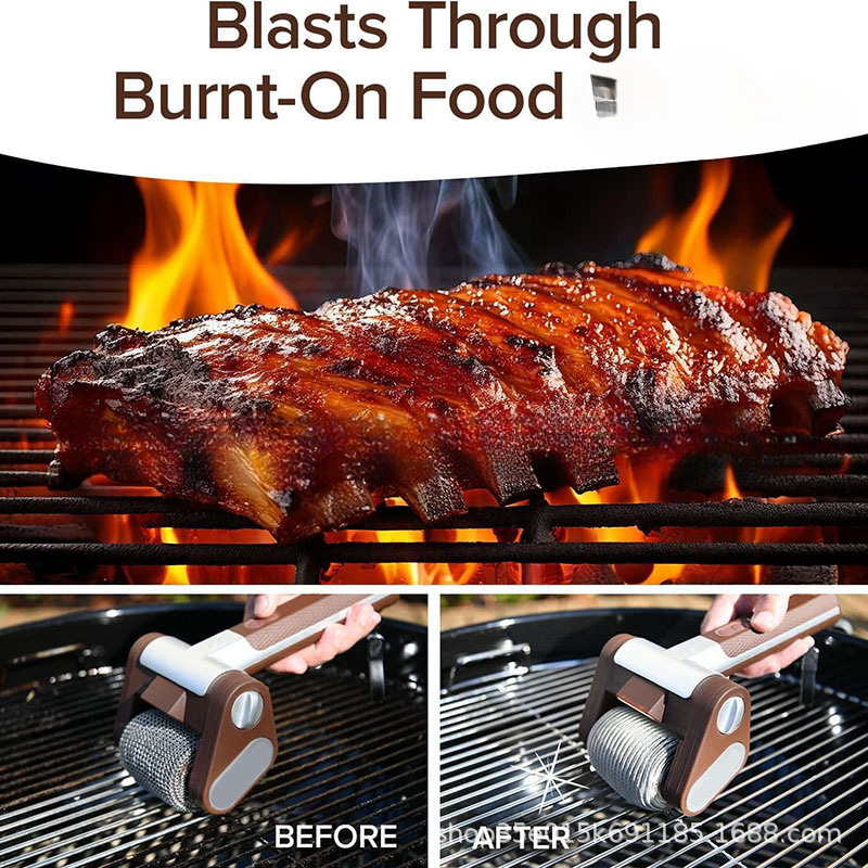 バーベキュー クリーナー ブラシ 無毛回転グリル ブラシ ブラシレス回転バーベキュー ブラシ