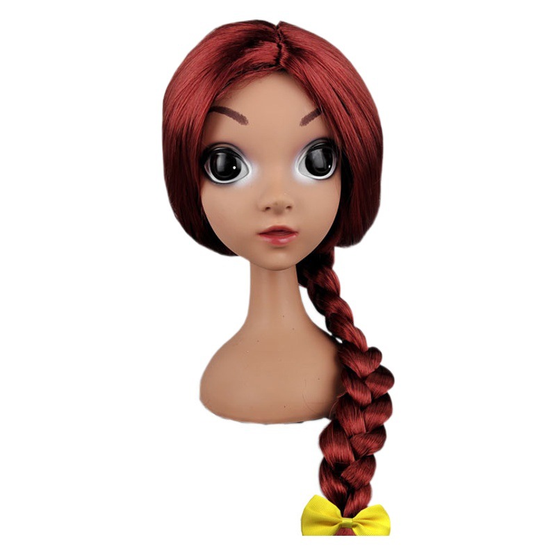 Jessie Lightyear-Style Wig with Large Braids and a Bow