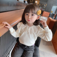 女童长袖T恤春秋装儿童韩版翻领上衣婴儿宝宝打底衫童装一件代发