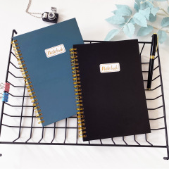 Factory wholesale A5 coil-bound notepad daily planning notebook blank horizontal ruled notebook