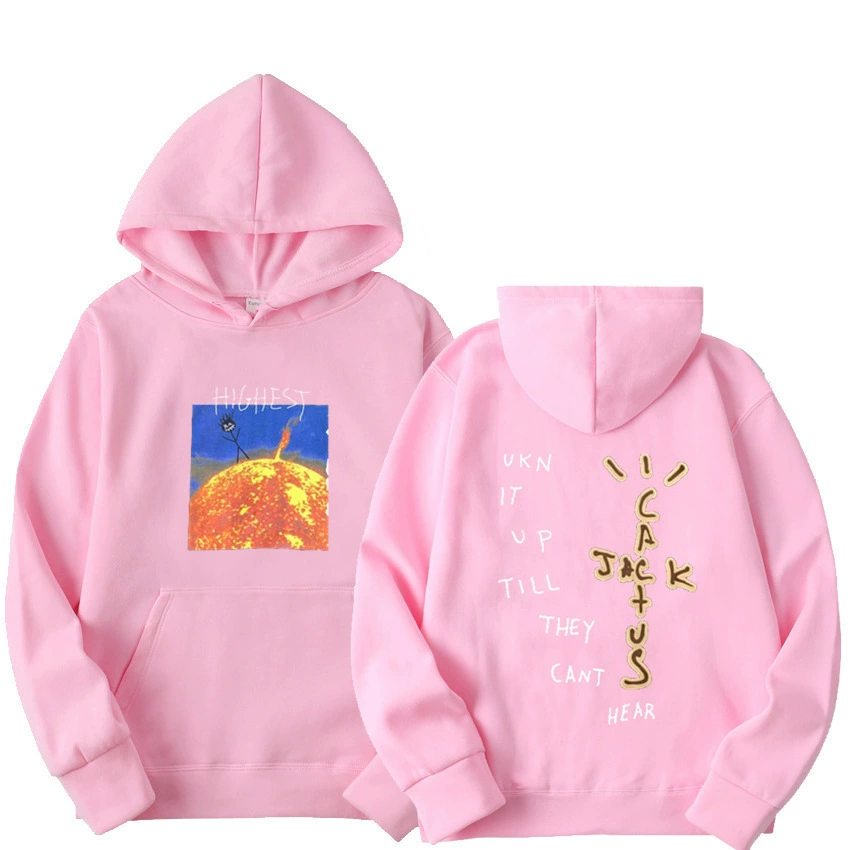 Худи с капюшоном Travis Scott Hitr Sun Flame Flame Sun Hooding Holding мужское и женское