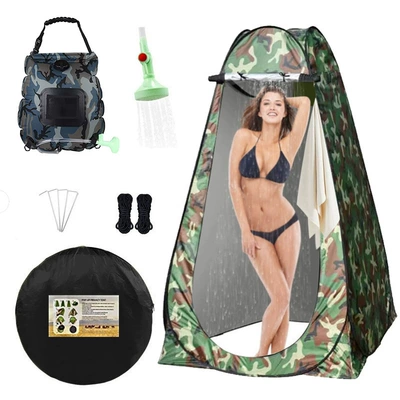 Outdoor Toilet Trunk-Mounted Mobile: Kempinq və səyahət - single-14m-window-large-flower-camouflage-camouflage-shower-bag