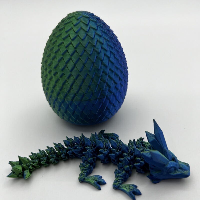 国境を越えた人気の 3D プリントクリスタルドラゴンクリスタルエッグミニドラゴンエッグセット手作り動物モデル子供のおもちゃ|undefined