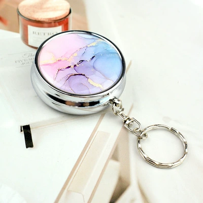 Metal Ashtray Mini Personalized Car ashtray - ashtray-keychain-aegean-sea
