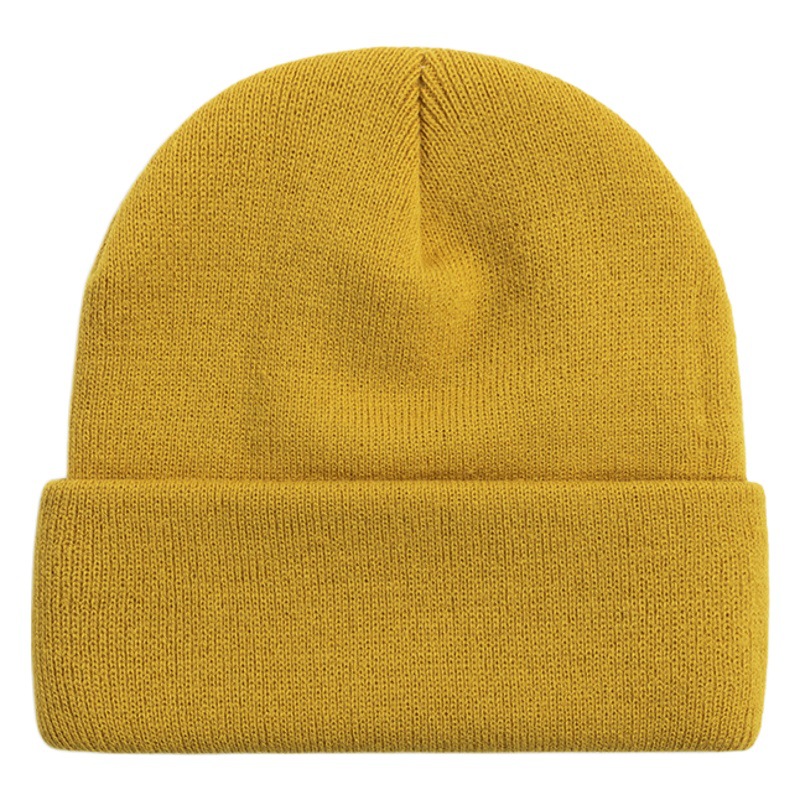 Otoño e invierno sombrero de color sólido todo partido acrílico sombrero de punto logotipo bordado Comercio exterior al aire libre sombrero de lana caliente fábrica al por mayor