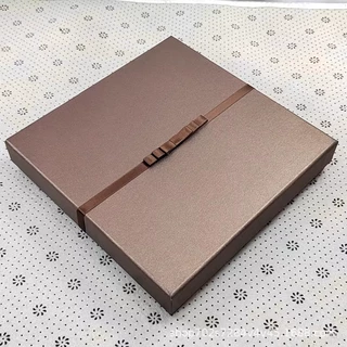 超大号礼啡色品盒生日礼物盒正方形精美相册油画牌匾黑胶礼盒空盒