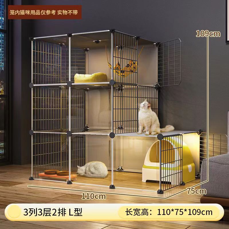 고양이 화장실 모델 [3열, 3단, 2열] L자형, 기간 한정 프로모션