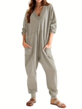 M 14445 Colorful Long Sleeve Jumpsuit ��ɫ����� �羳ŷ����
