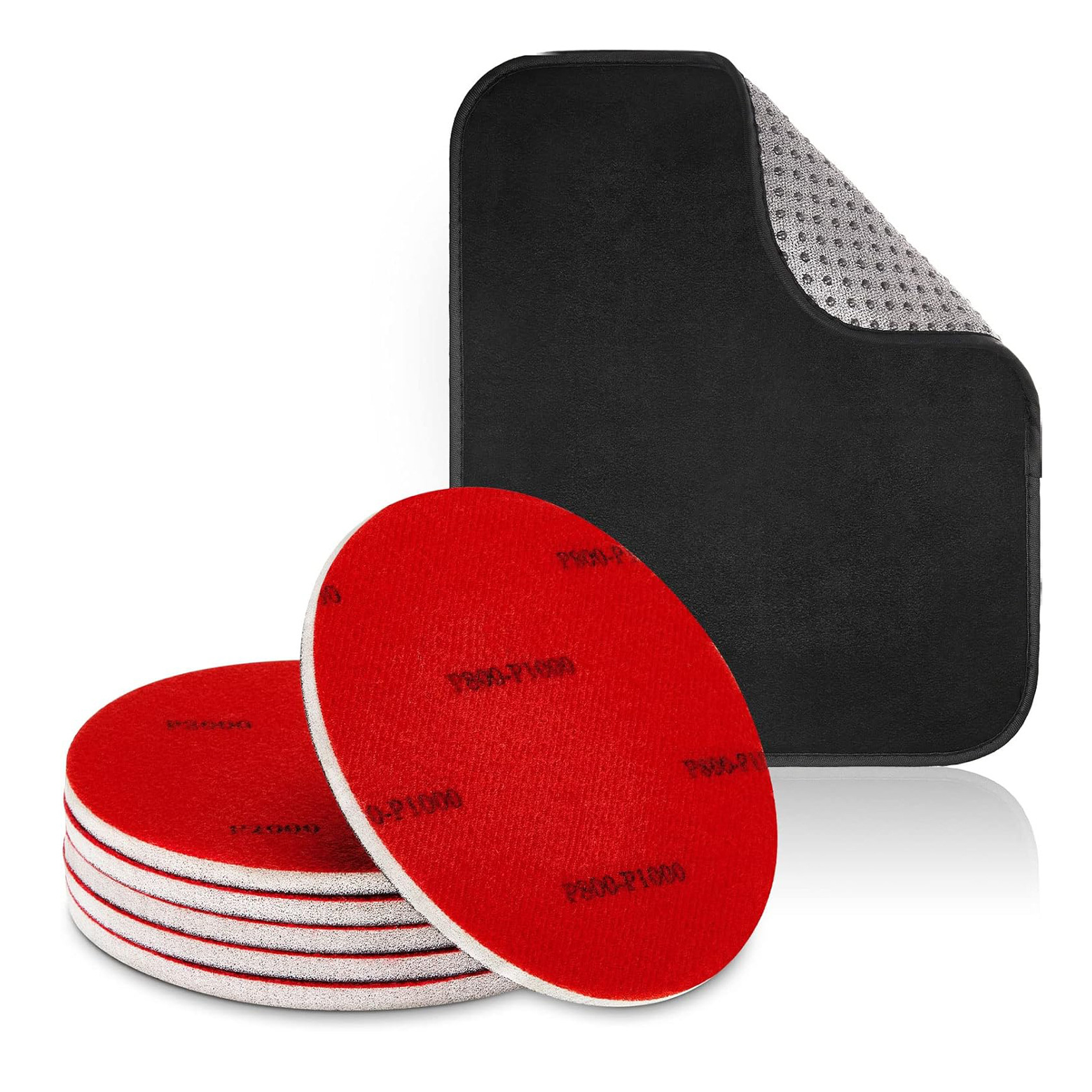 Cross-border bowling ball polishing kit 6+1 set, nanofiber abrasive polishing sand tray and cleaning cloth set