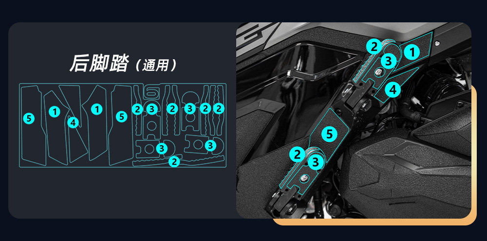 Suitable for 24-26 Zontes 368g Modified Accessories, Thickened Armor Stickers, Body Anti-Scratch Protection Rubber Film