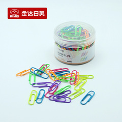 Japanese and American colored simple paper clips anti-rust tube paper clips office stationery binding supplies U-shaped pins wholesale