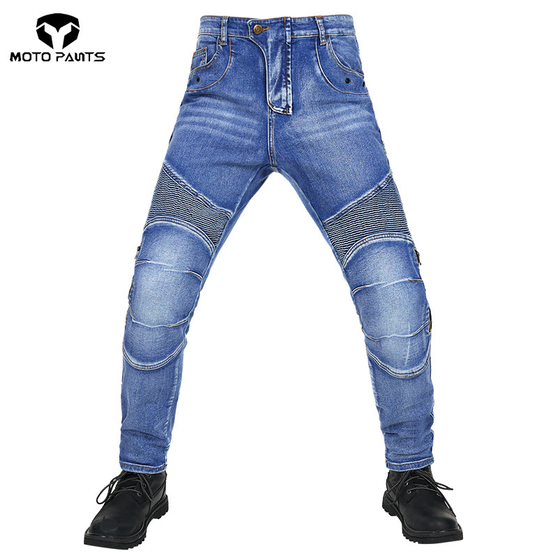 Factory Direct Sales Kevlar Motorcycle Jeans for Men and Women High Elastic Motorcycle Rider Pants Racing Pants