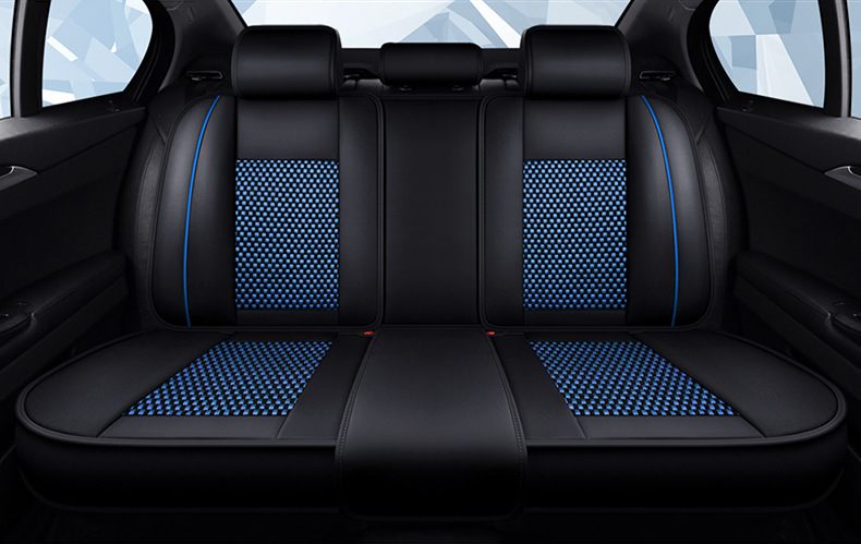 New cross-border Nappa leather and ice silk full-cover car seat cushion and seat cover, suitable for all seasons, comfortable and breathable, wholesale for foreign trade