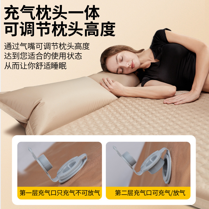 Factory Direct Sale Nest Automatic Inflatable Mat Outdoor Polka Dot Air Mattress Camp Mat Picnic Mat Camping