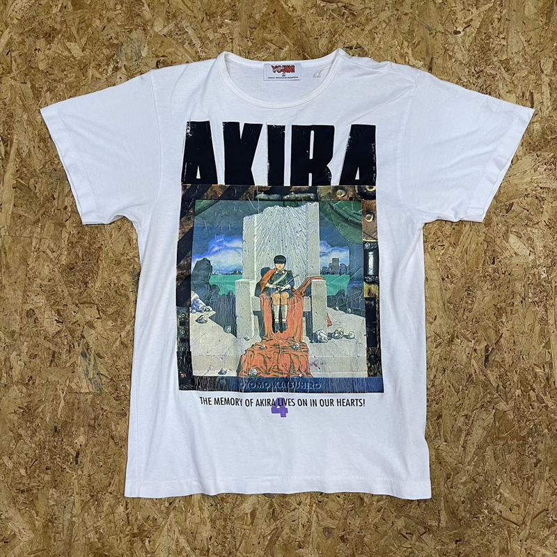 1988年アキーラAKIRAアニメ連名日系レトロ潮牌ヴィンテージ男性綿ゆるいtシャツ