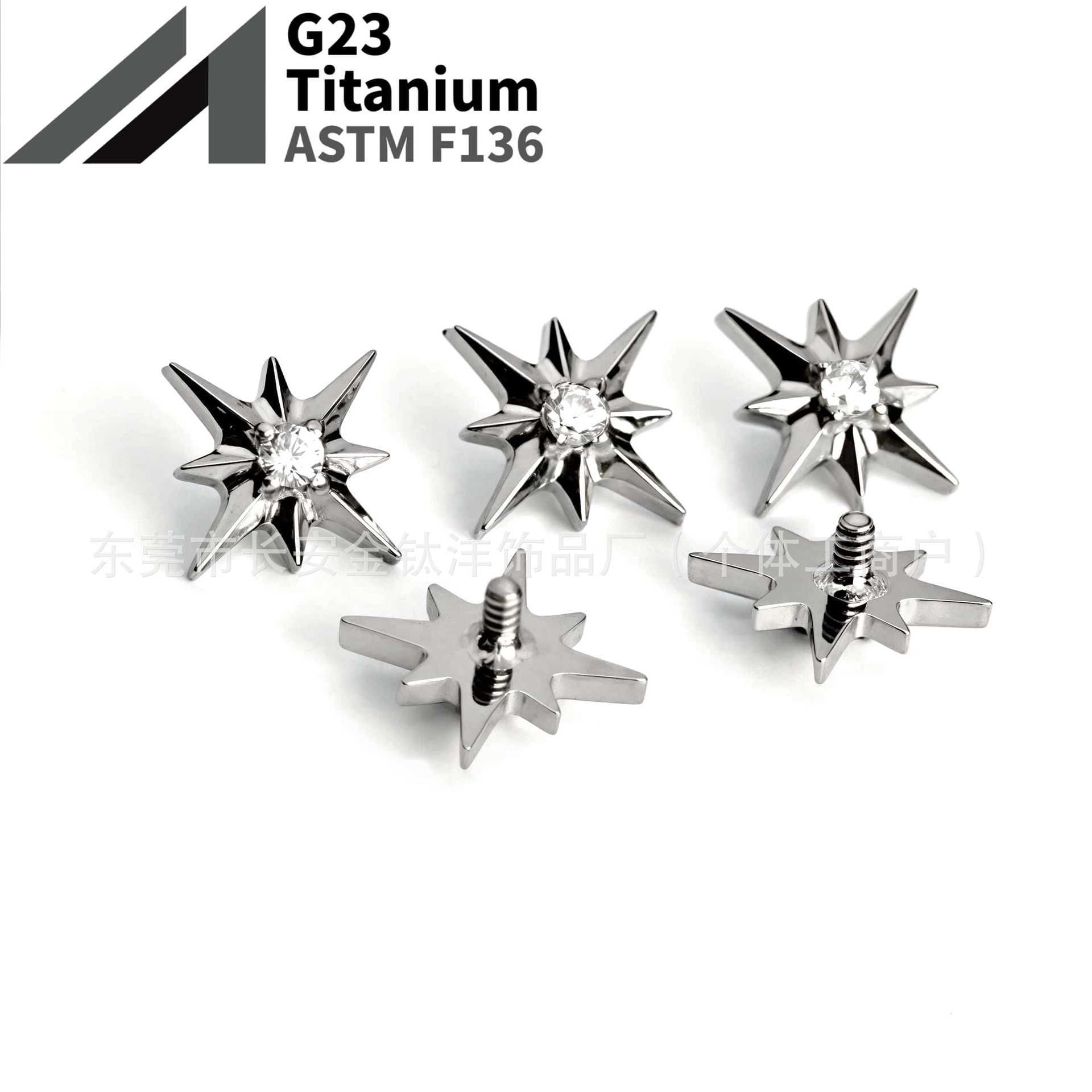 16G labret stud size and finish detail