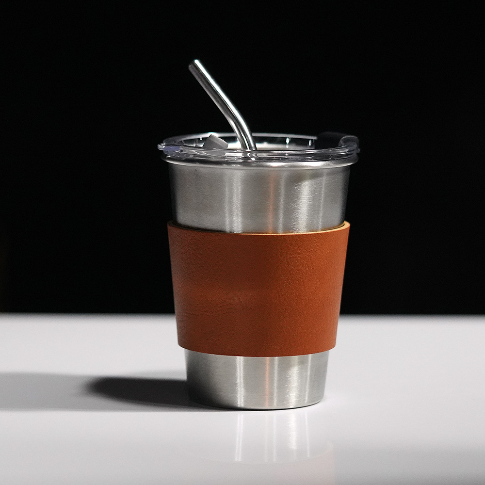 Conjunto de café de cuero de alta calidad, caja de regalo, taza de café, caja de regalo de negocios, molinadora de frijoles de mano