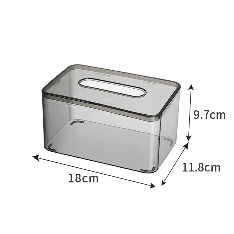 シンプルなティッシュボックス引き出し箱家庭用リビングルームのトイレのティッシュ収納箱プラスチック透明大型紙引き出し箱|undefined