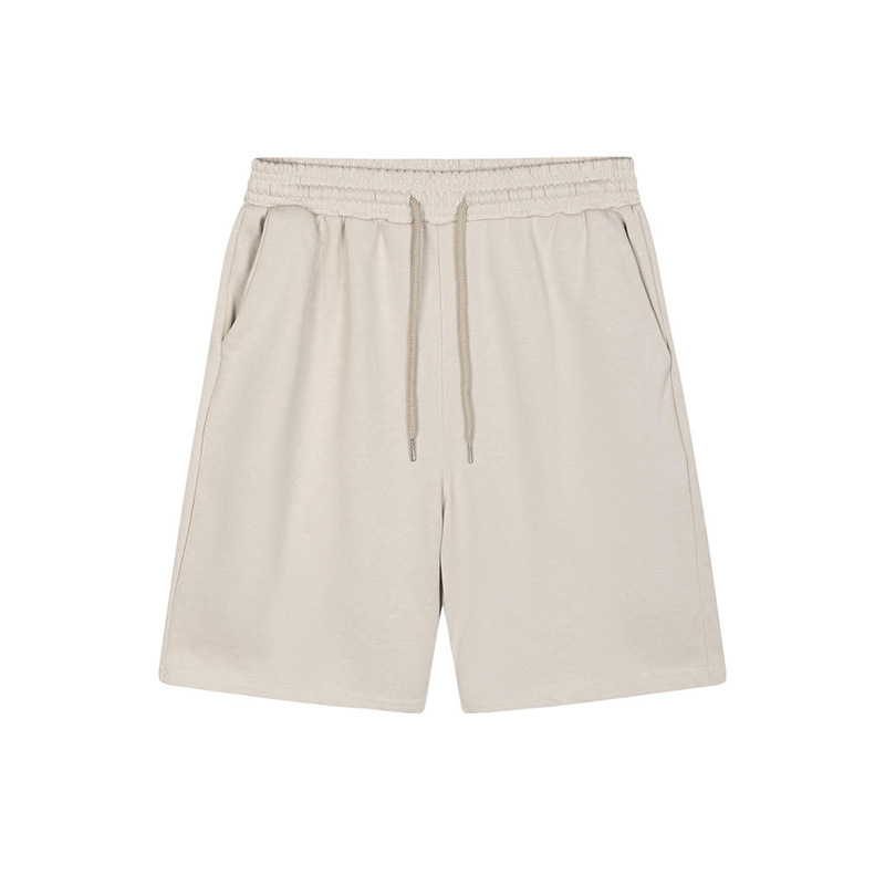 Pantalones deportivos americanos de cinco puntos de color caramelo de felpa, pantalones cortos de hombre sueltos casuales de moda, personalización de ropa exterior de verano de algodón puro