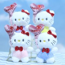 可爱萌爱心气球kt猫挂件毛绒玩具公仔小猫包包挂饰钥匙扣娃娃玩偶