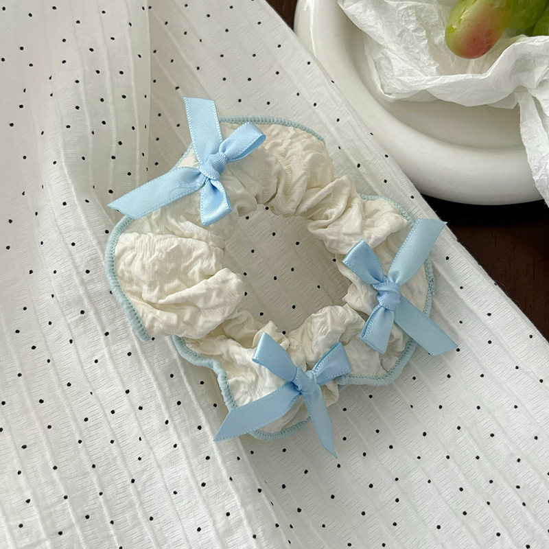 韩风高弹力蕾丝大肠发圈女耐用大方巾头饰皮筋发绳高级感头花发饰|undefined