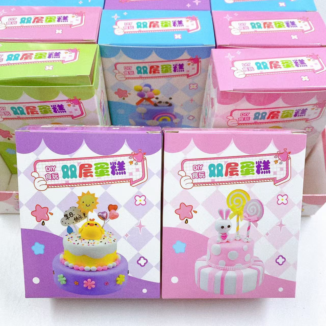 Juego de pasteles caseros, simulación de bricolaje hecha a mano, juego de comida, juguetes de arcilla para niños, caja ciega de plastilina, regalo de cumpleaños