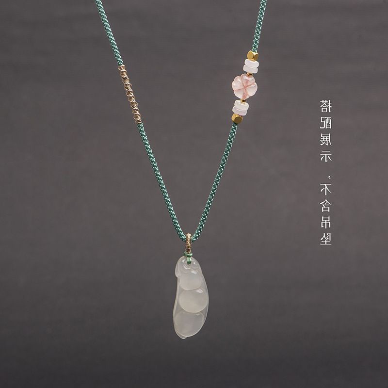 (2개) 목걸이 로프 반 완성 된 새로운 스타일 조정 가능한 얇은 여성용 끈 마노 크리스탈 펜던트 목걸이 헤어