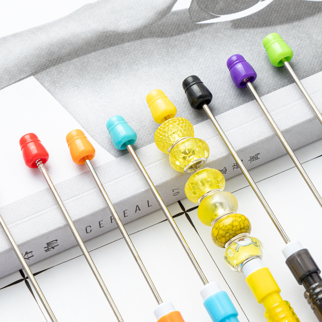 Diy lápiz de cuentas de 0.5mm lápiz sin afilado lápiz automático de núcleo continuo lápiz para estudiantes de primaria para escribir lápiz de viento lindo