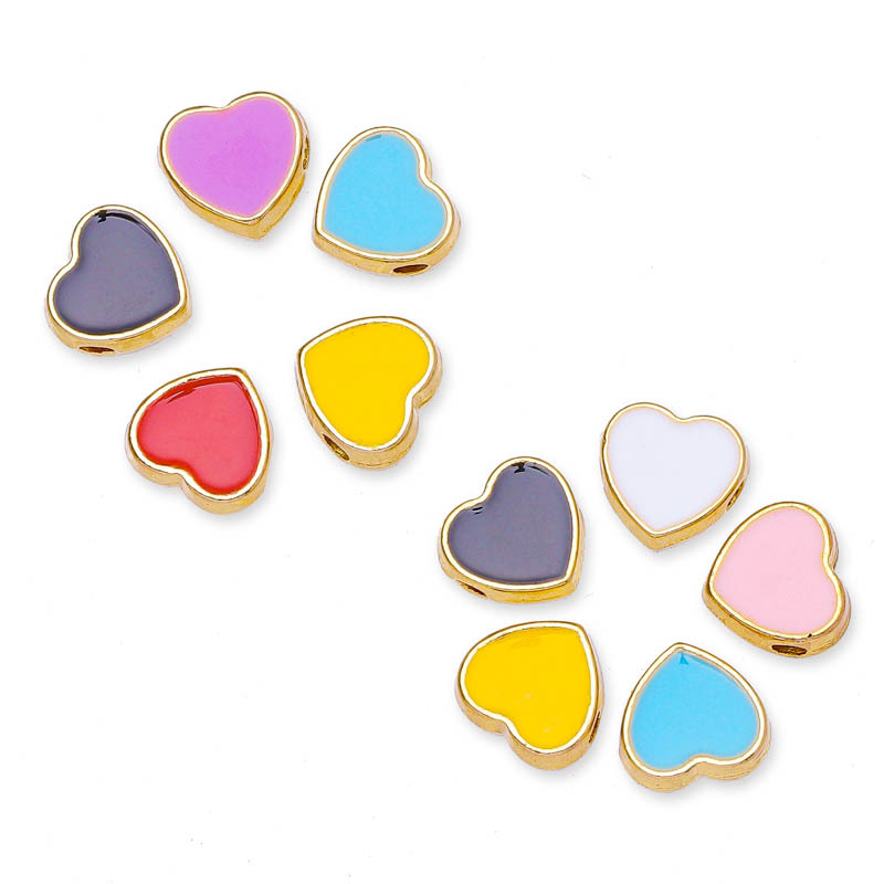 150g Weight Beads Jewelry Making Type Diameter 8mm Jewelry Making Size DIY Jewelry Accessories Classification 50 PCS/Package Quantity Alloy Material Heart Shape Pattern Plating Design Elegant, Streetwear Style 50 PCS/Package Diameter 8mm Alloy Heart Shape DIY Jewelry Accessories Beads 3
