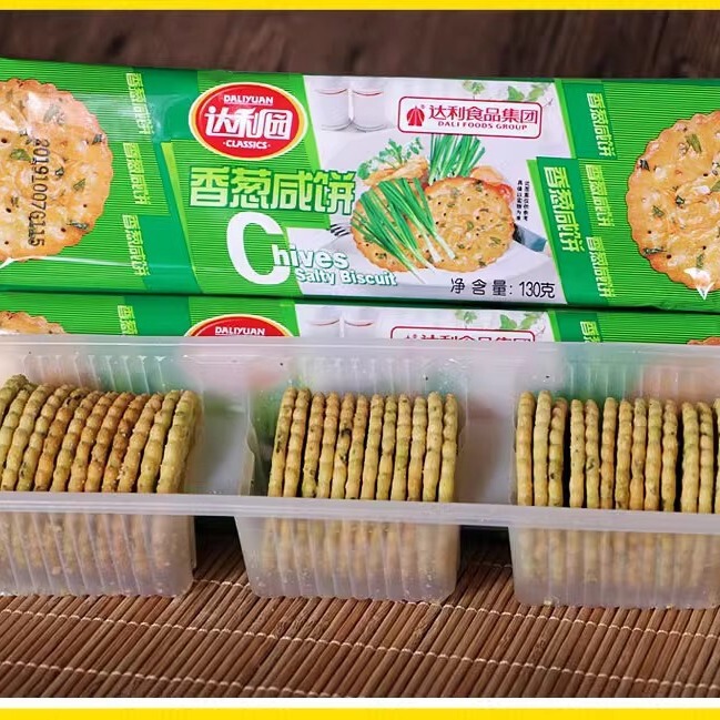 Daliyuan Chive Salty Cake Scallion Oil Crackers 130g Salty Breakfast Cake Meal Replacement Pastries Snacks Daliyuan Chive Salty Cake Scallion Oil Crackers 130g Salty Breakfast Cake Meal Replacement Pastries Snacks