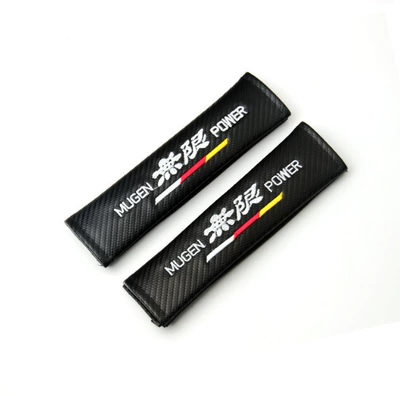 Seat belt shoulder pad | fiber pattern belt sheath - unlimited-carbon-fiber-pair-246cm