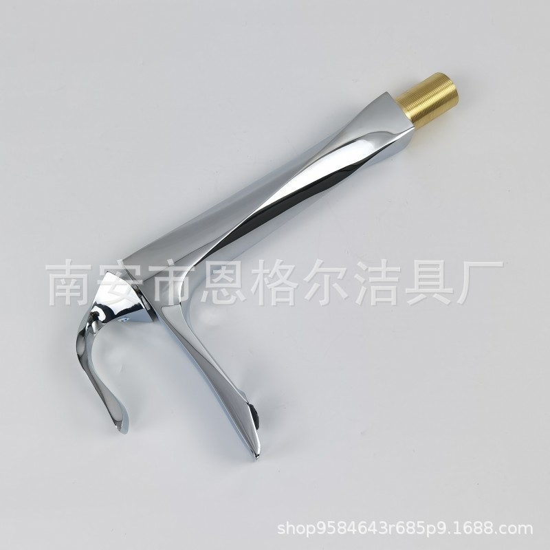 Foreign trade high-end twisted dough mixed water basin faucet with high zinc alloy cold and hot bathroom under-counter washbasin faucet undefined
