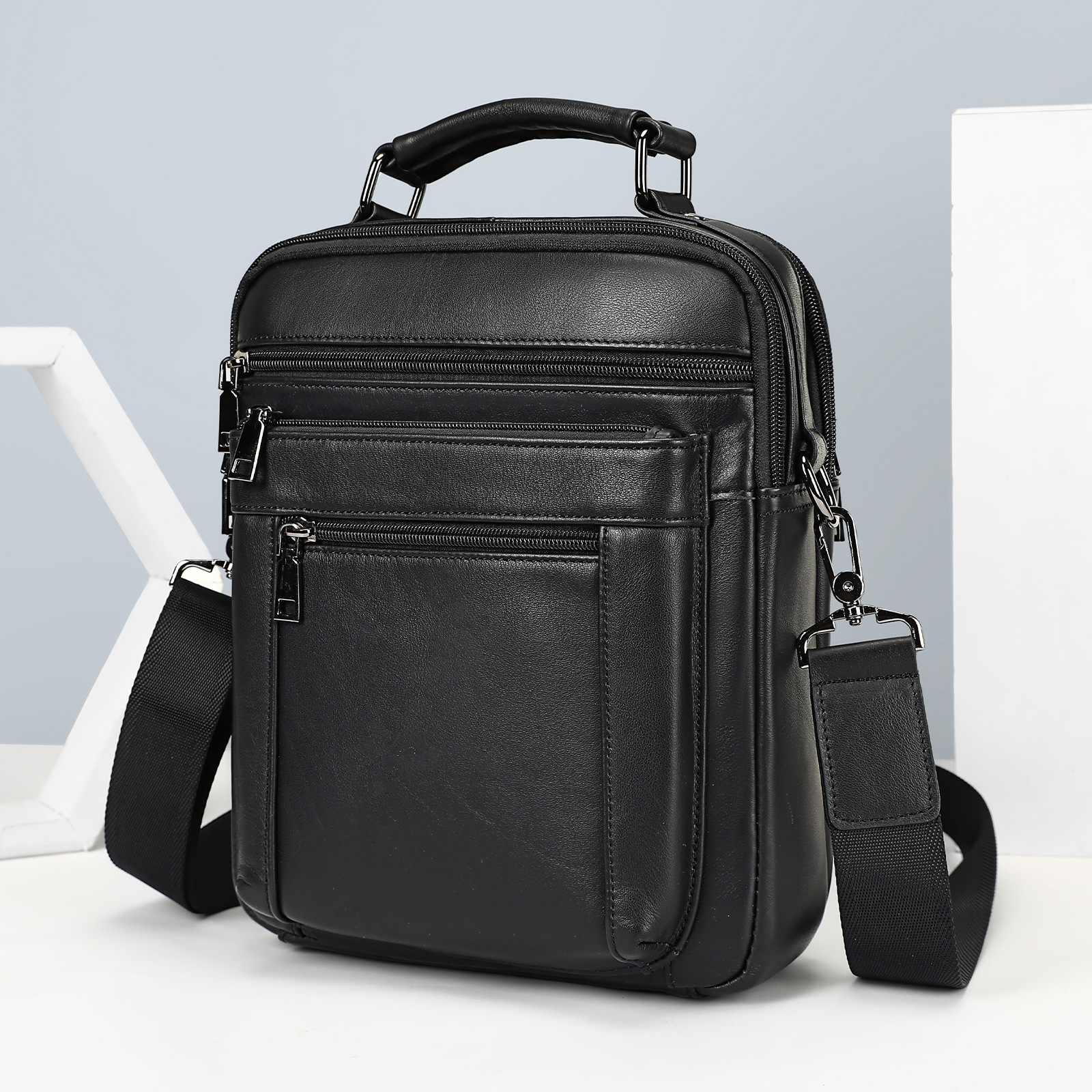 Ventas transfronterizas calientes de cuero para hombres mochila deportiva al aire libre mochila texturizada retro colección de bolsos de hombro