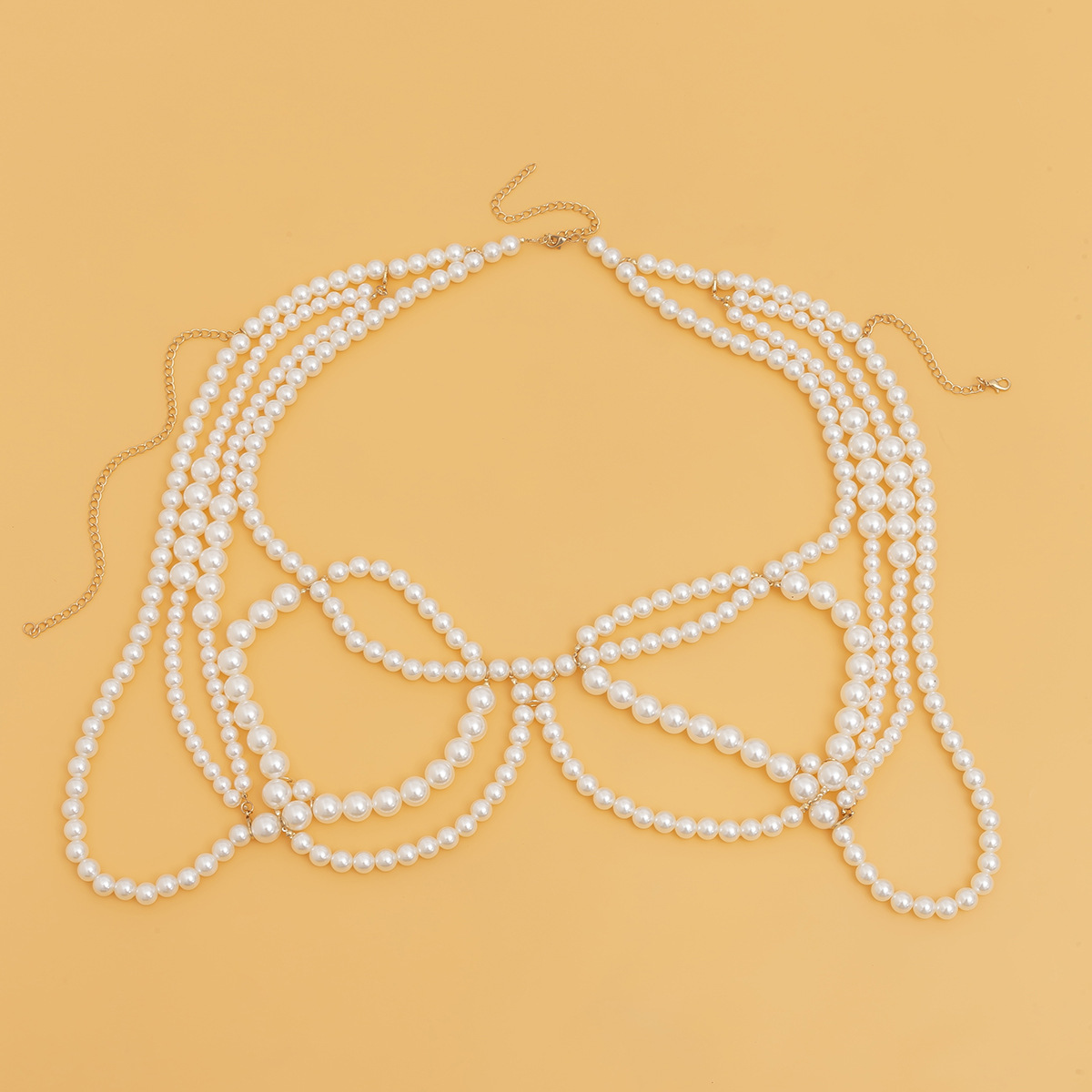 145g Weight Waist Chain Classification 1 Piece Quantity Holiday, Beach Occasion Plastic Material Pearl Pattern Women's Gender Tassel Design Elegant, Sexy Style Elegant Sexy Pearl Plastic Tassel Women's Chain Belts 5