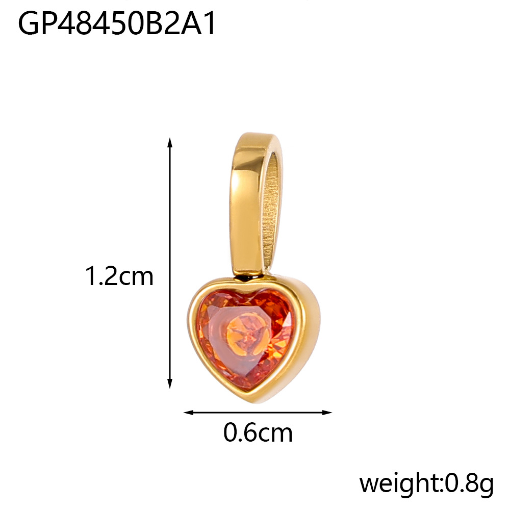15g Weight Pendant, Chain Jewelry Making Type 12*6mm, 45cm Jewelry Making Size Zircon Inlay Material DIY Jewelry Accessories Classification 1 Piece Quantity 304 Stainless Steel Material Heart Shape Pattern Plating Design Basic, Modern Style, Simple Style Style 1 Piece 12*6mm 45cm 304 Stainless Steel Zircon Heart Shape Pendant Chain 3