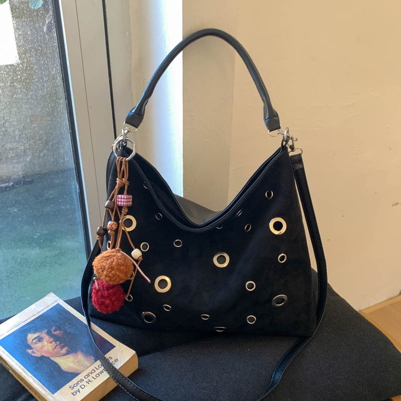 Cross-border Rivet Commuter Tote For Women, 2025 Autumn New Model, Large Capacity, High Aesthetic Value, Light Luxury_voghion.com