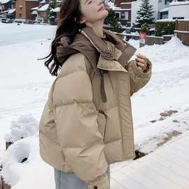 设计感短款羽绒棉服女冬季新款小个子加厚时尚洋气面包服