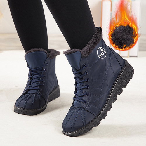 New Waterproof and Slip-Resistant Snow Boots with Fleece, Large Size Short Boots for Women and Girls, 44/45 US Sizes, Insulated and Thickened