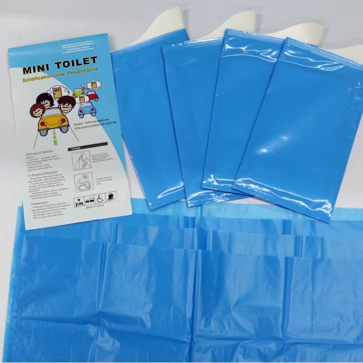 Средства для путешествий на открытом воздухе: аварийный туалет, автомобильный мочеприемник, мочеприемник для экстренных случаев, непромокаемый и впитывающий мочеприемник с защитой от запаха.