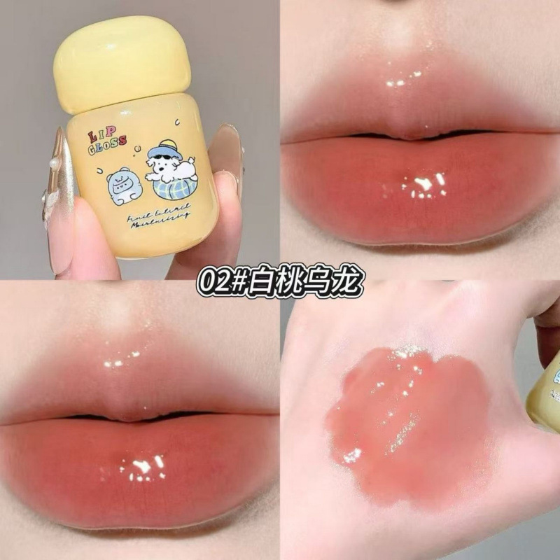 SHAQINUO frutas hidratante labial, miel transparente, espejo de labios transparente, maquillaje transfronterizo de labios transparentes, maquillaje transfronterizo de belleza