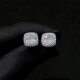 925 Silver Needle American Earrings Men's Yellow Diamond Zircon Rock Candy Men's European and American Explosions Hip-hop Fashion High-end Earrings Women