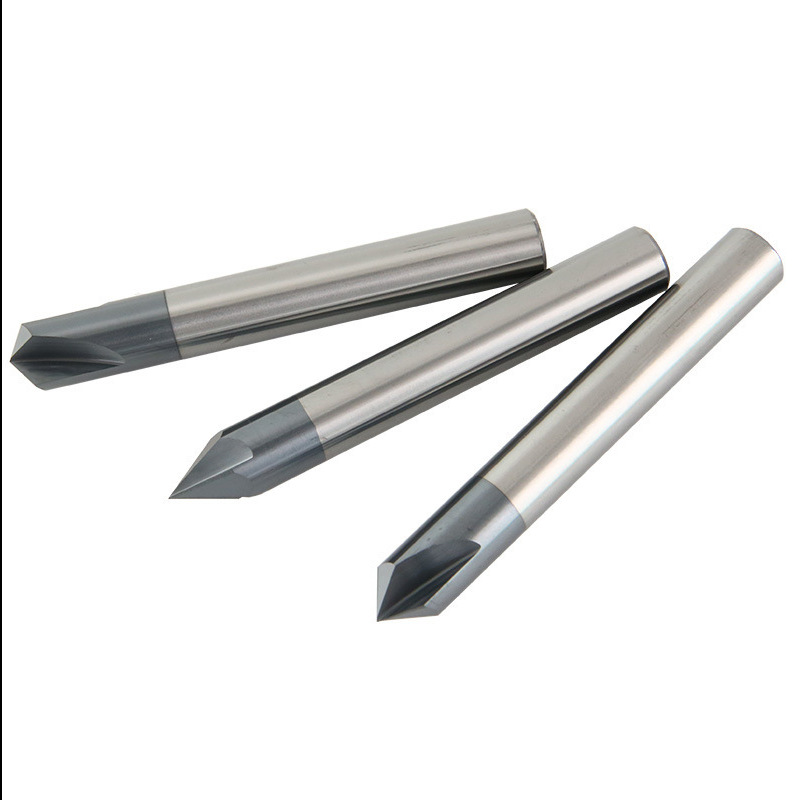 Factory direct sales straight groove tungsten steel chamfering knife stainless steel aluminum steel with non-standard angle lengthened center drill